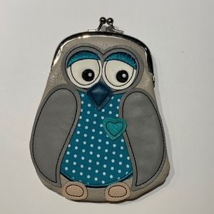 TOPTEN Accessories Blue/Gray Owl Wallet Pouch